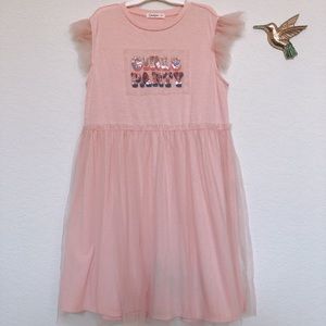 Girls pink tulle dress